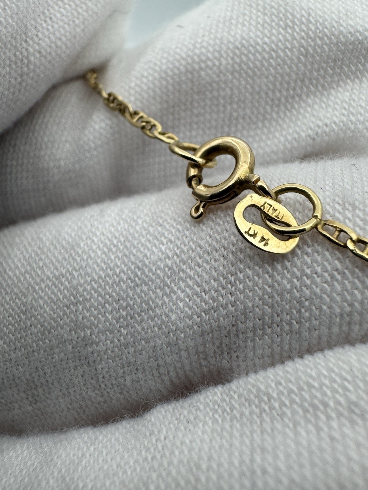 Vintage Gucci Link Chain 14k Yellow Gold Necklace 25”
