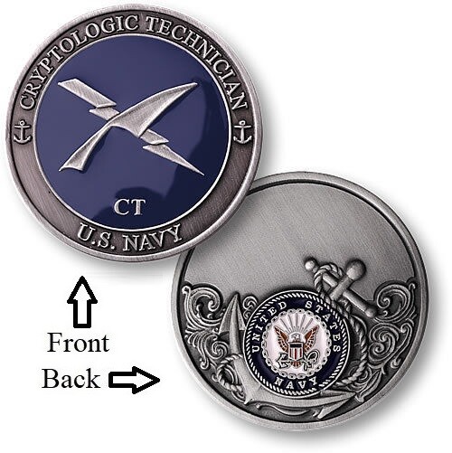 CT = Cryptologic Technician ~ U.S. Navy ~ Challenge Coins ~ Navy