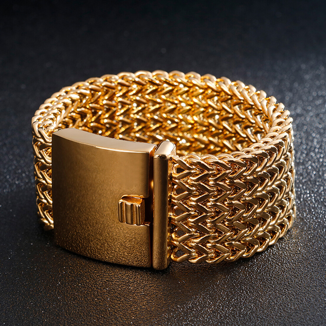 12/18/30mm Fashion Stainless Steel Franco Link Curb Chain Bracelet for Men Women