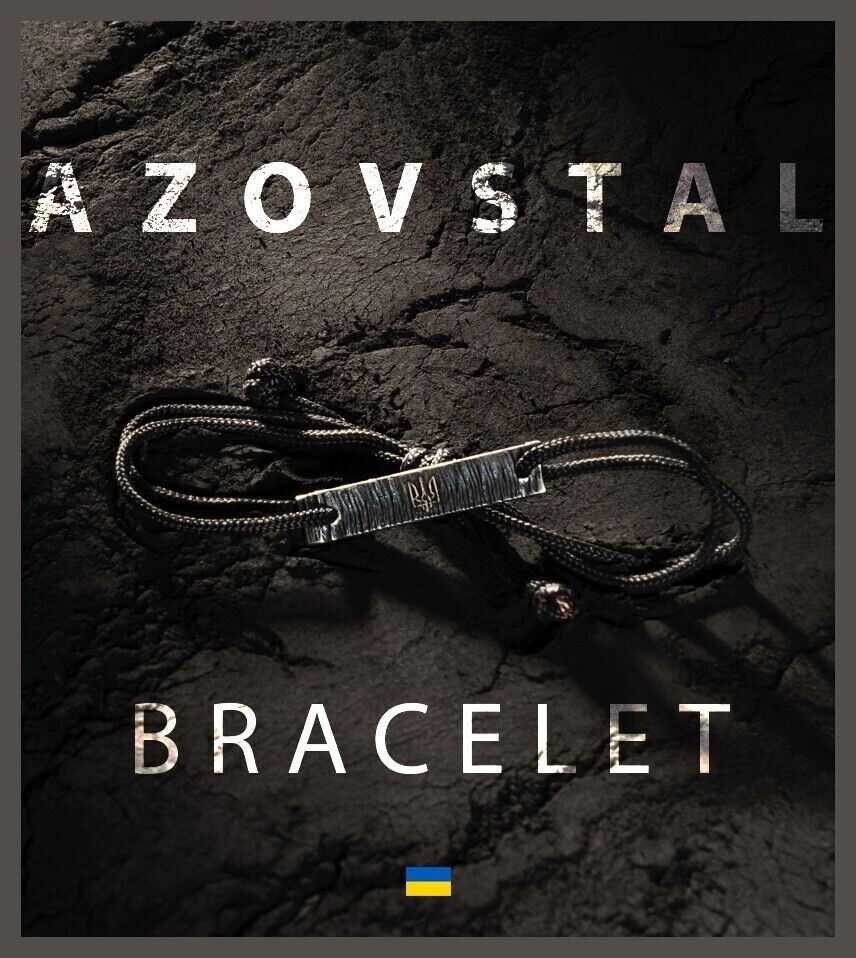 BRACELET “AZOVSTAL” Real Steel – United24 – MILITARY BRACELET – AZOV – UKRAINE