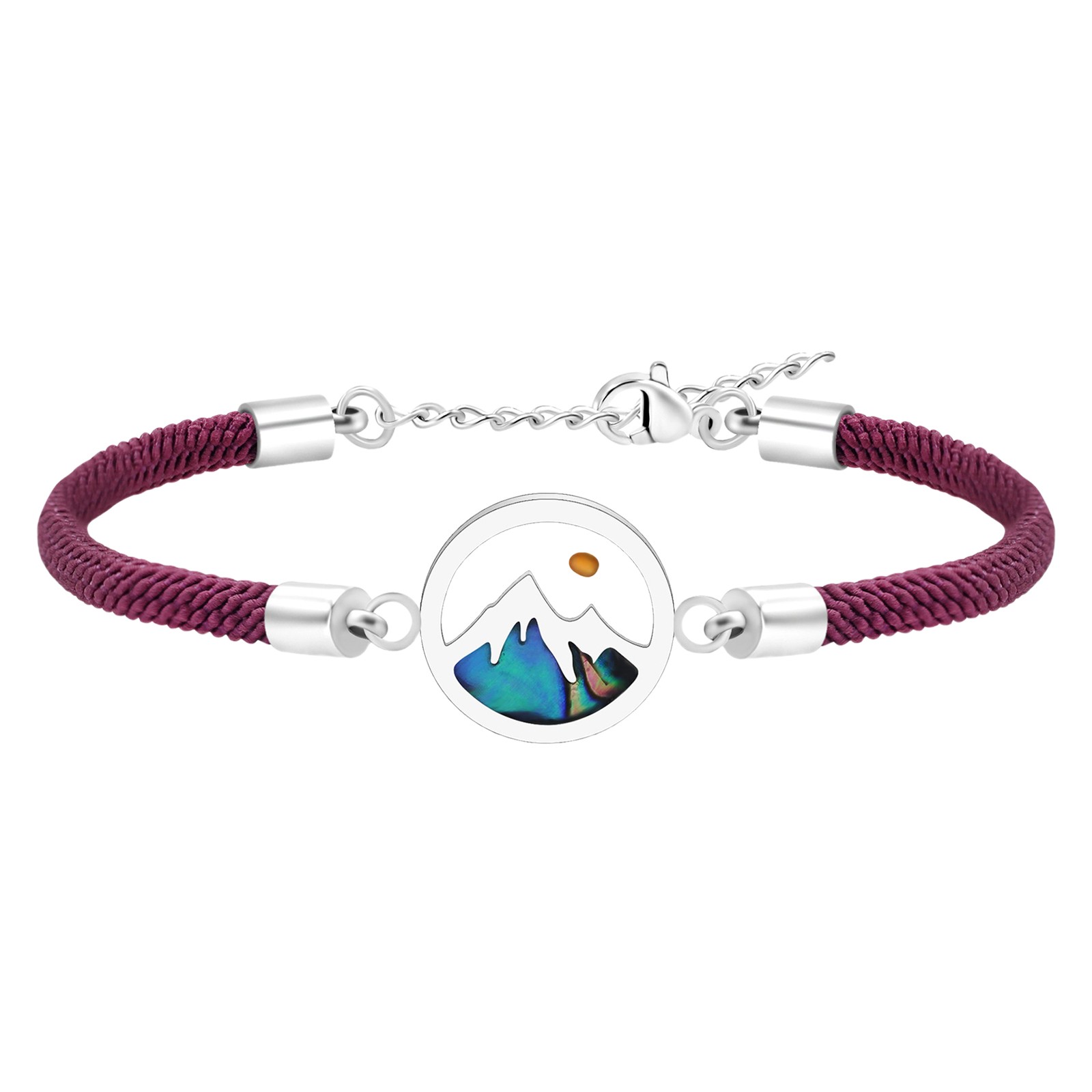 Women Mustard Seed Mountain Stainless Steel Bracelet Christian Religious Gift