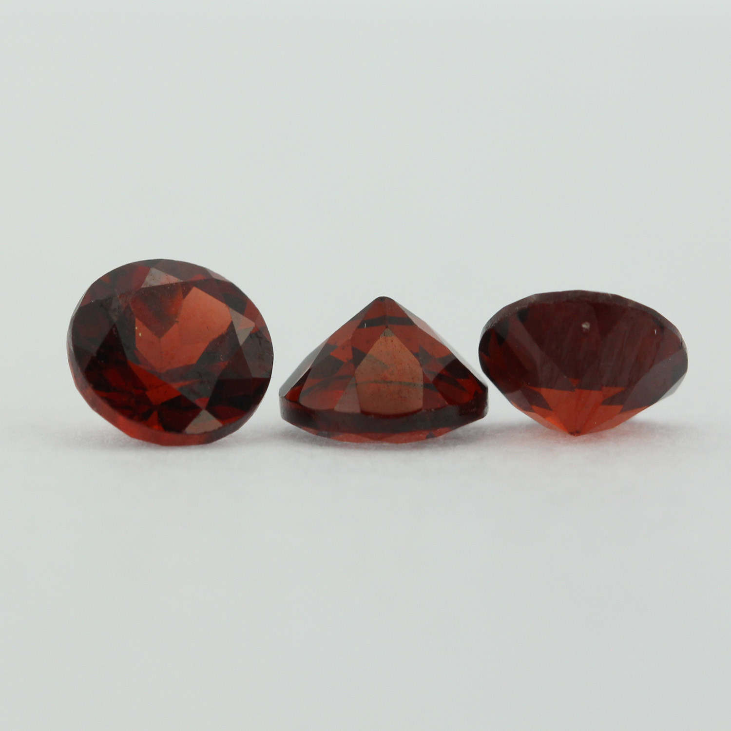 Loose Round Cut Genuine Natural Garnet Stone Single Almandine Red Birthstone