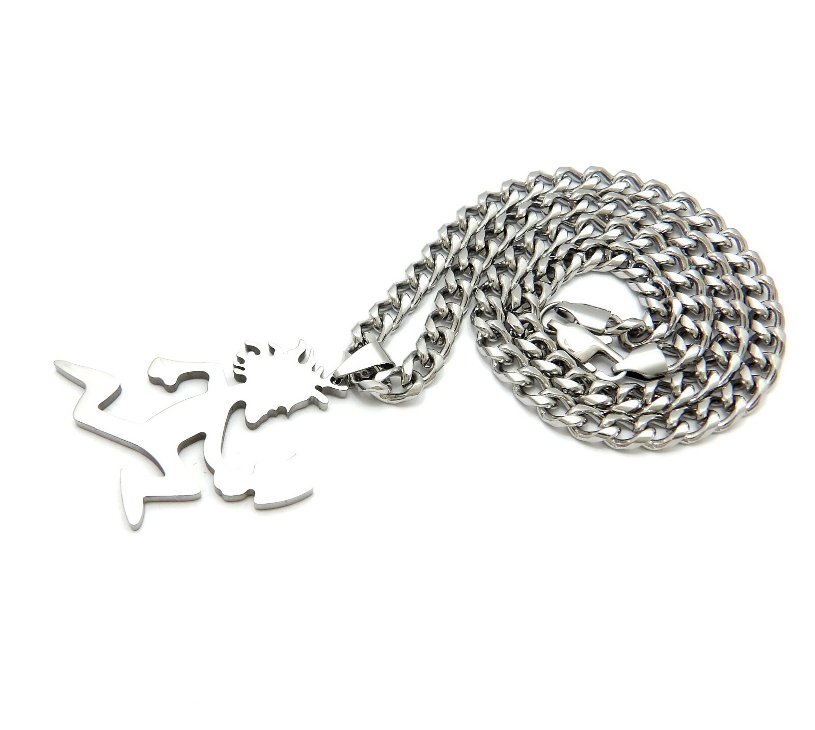 Juggalo Hatchet Man Pendant Stainless Steel Cuban Chain Hip Hop Necklace RC3908