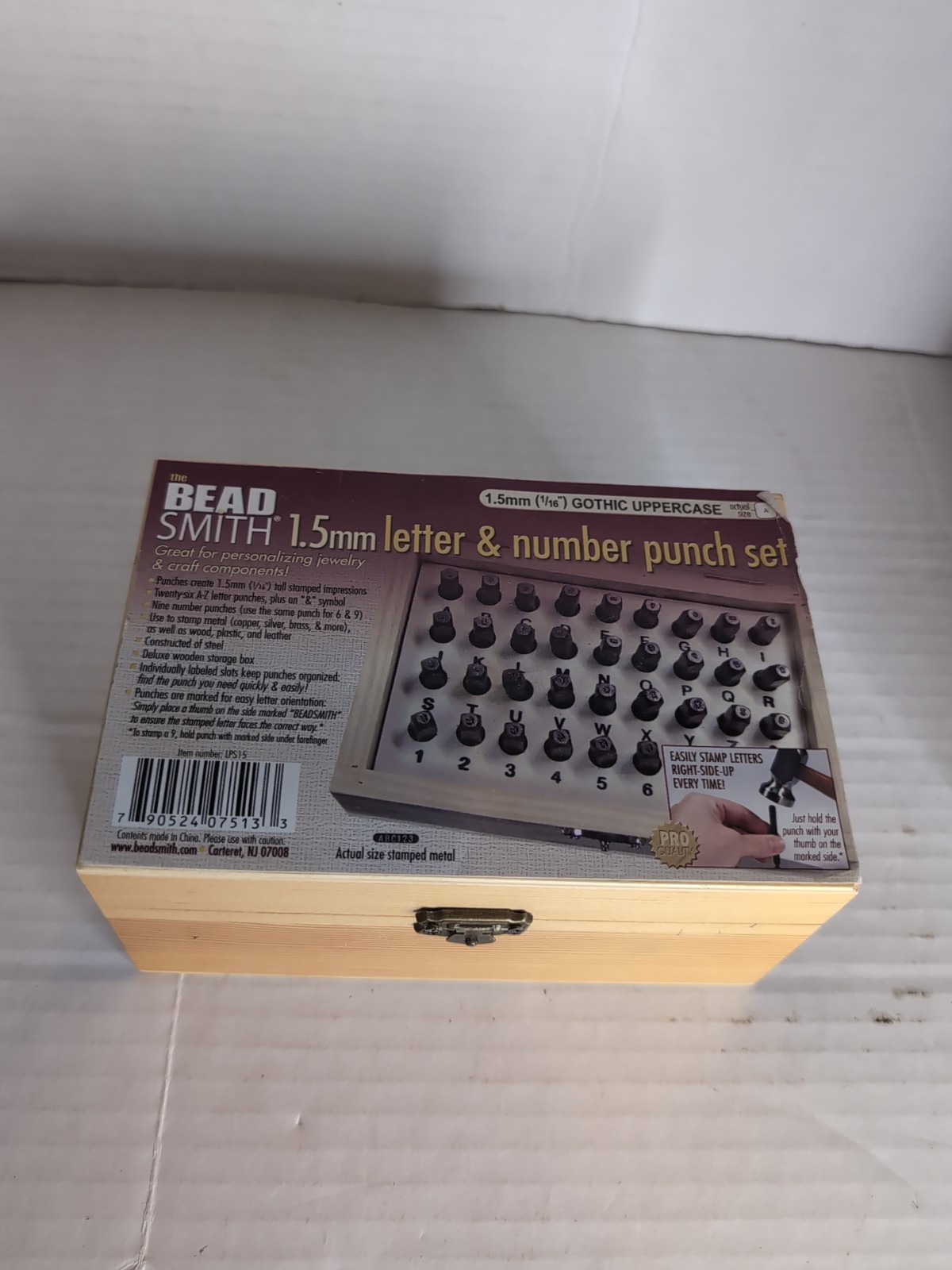 Bead Smith 1.5mm Letter & Number Punch Set 36 Piece Gothic Uppercase + 3 Others