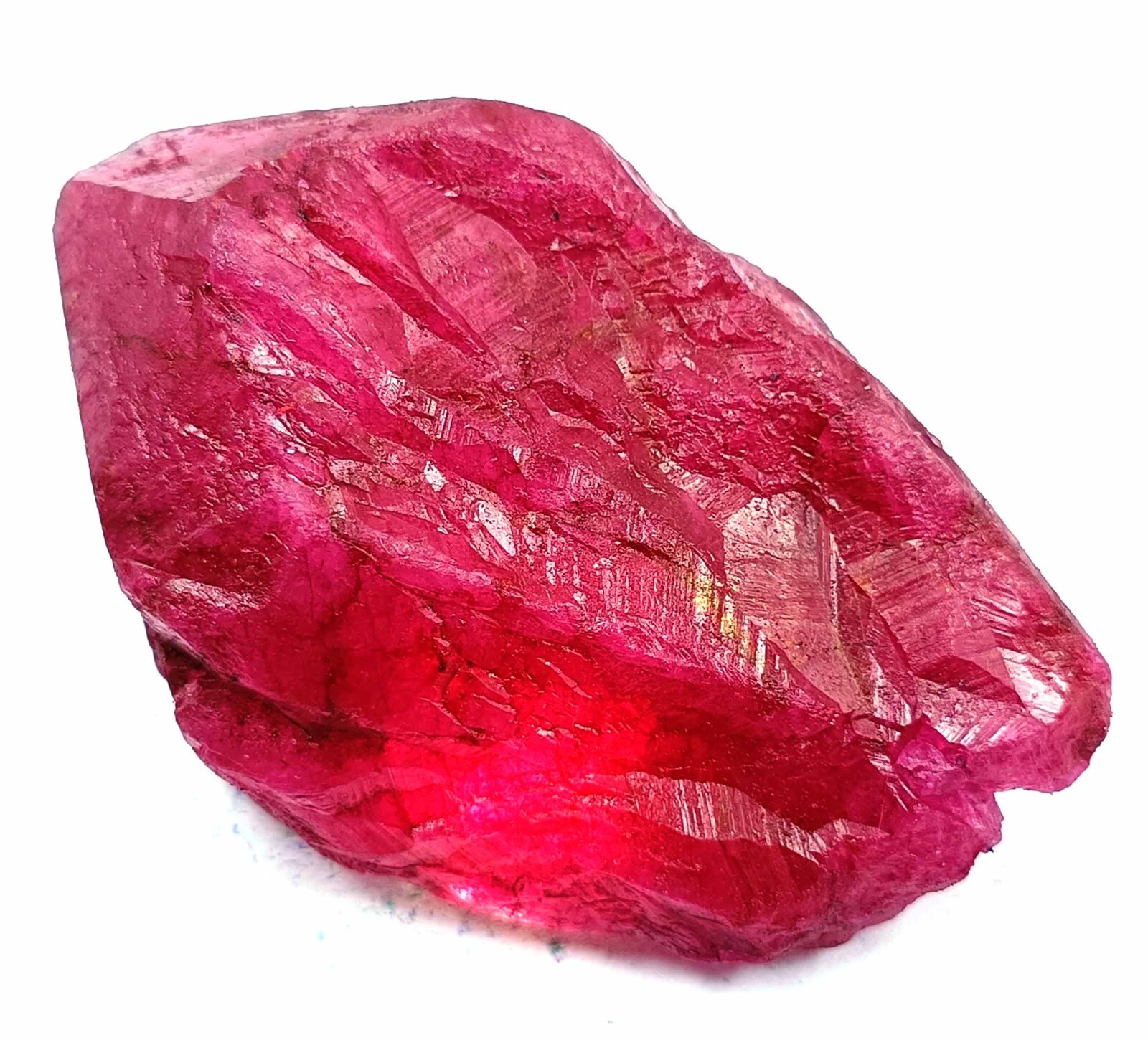 DYED 482 CARAT NATURAL RED RUBY EGL CERTIFIED UNCUT ROUGH TRANSLUCENT GEMSTONE