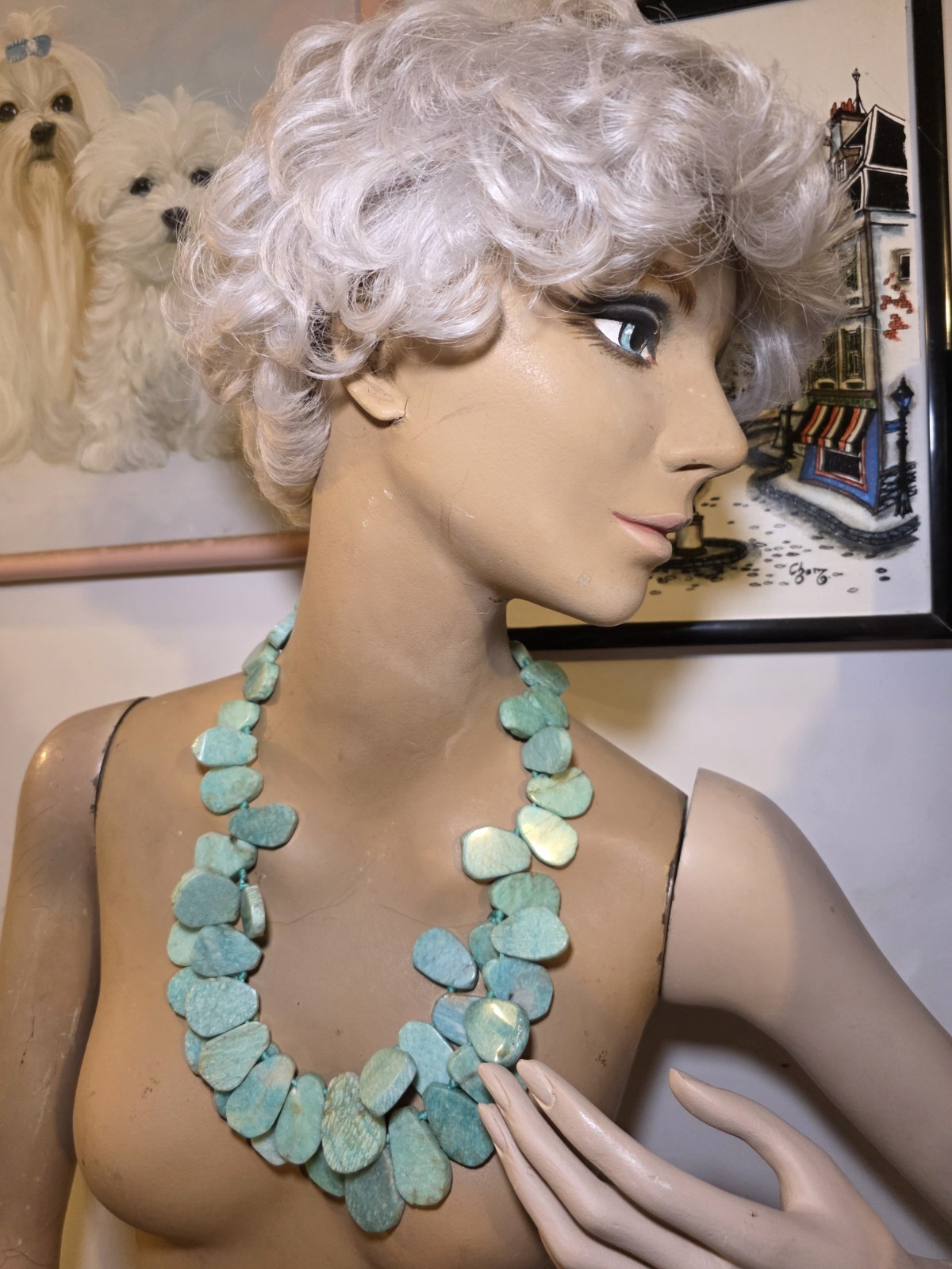 Signed Nest Women’s Turquoise Cluster Necklace