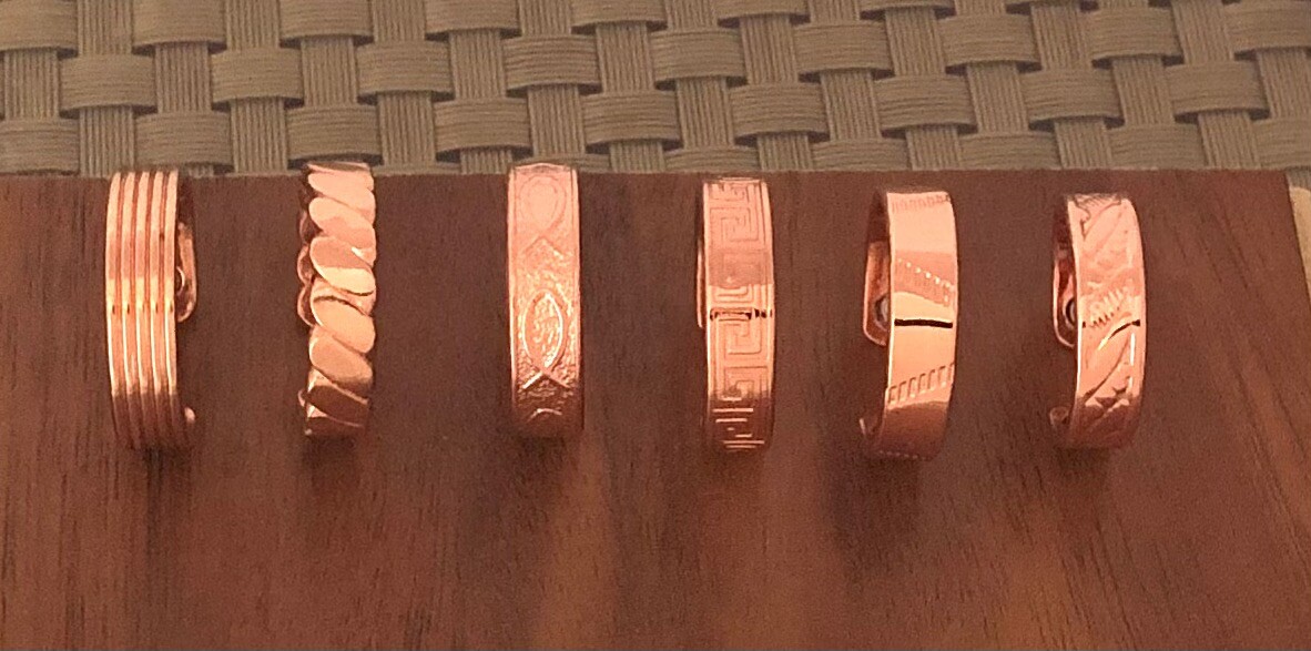 Solid Pure Copper Magnetic Ring Men Women Arthritis Adjustable Ring
