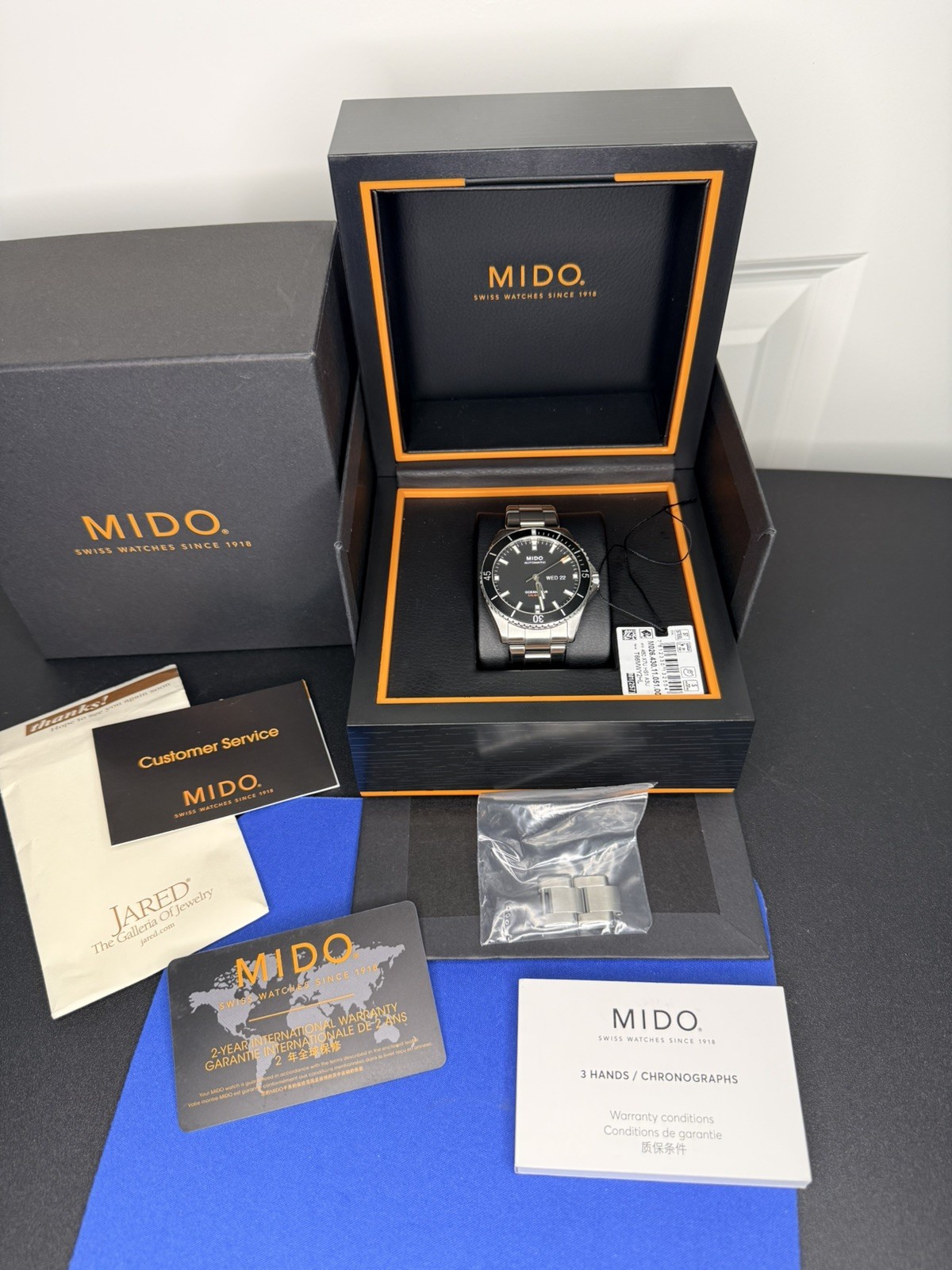 Well cared for Mido Ocean Star 200 Black Dial with Box & Papers