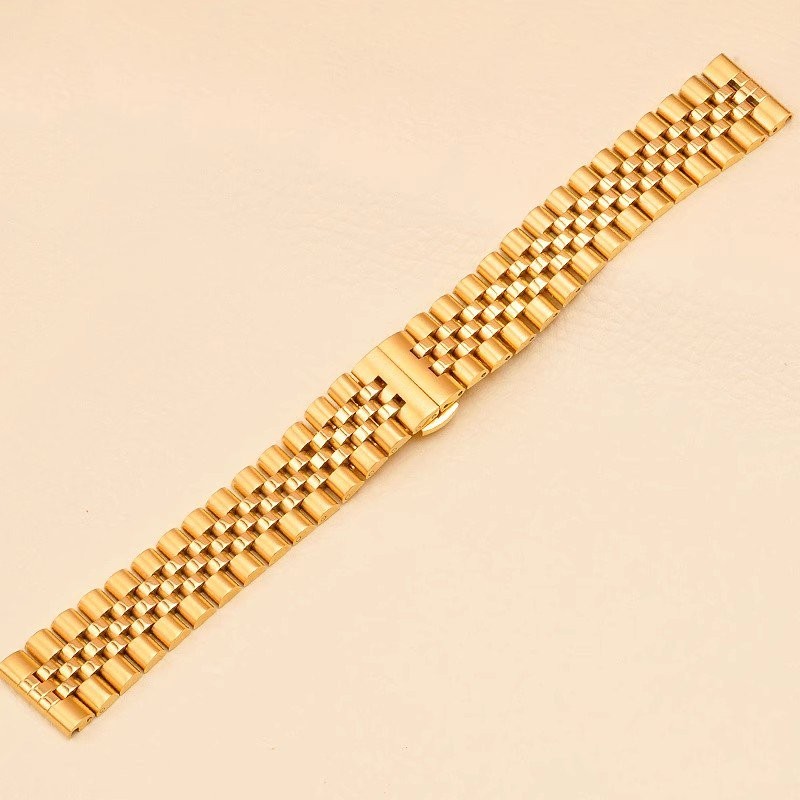 Jubilee 12mm-24mm Wristwatch Strap Metal Bracelet Stainless Steel Watch Band