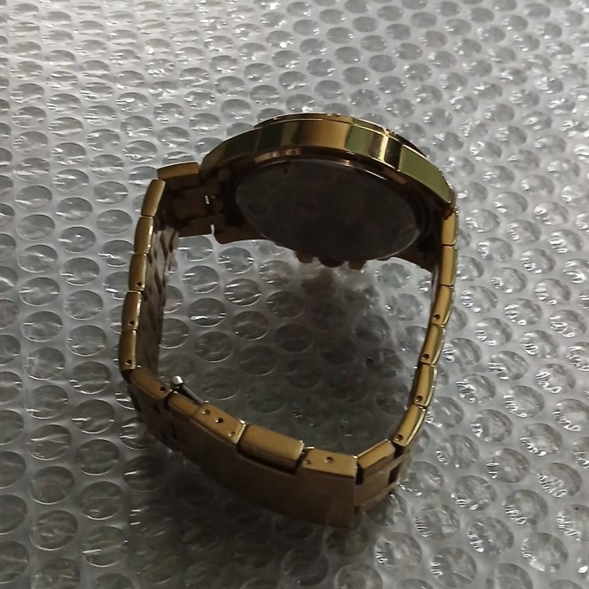 Relic Men’s Cronograph Wristwatch Gold Tone Metal Dial Analog