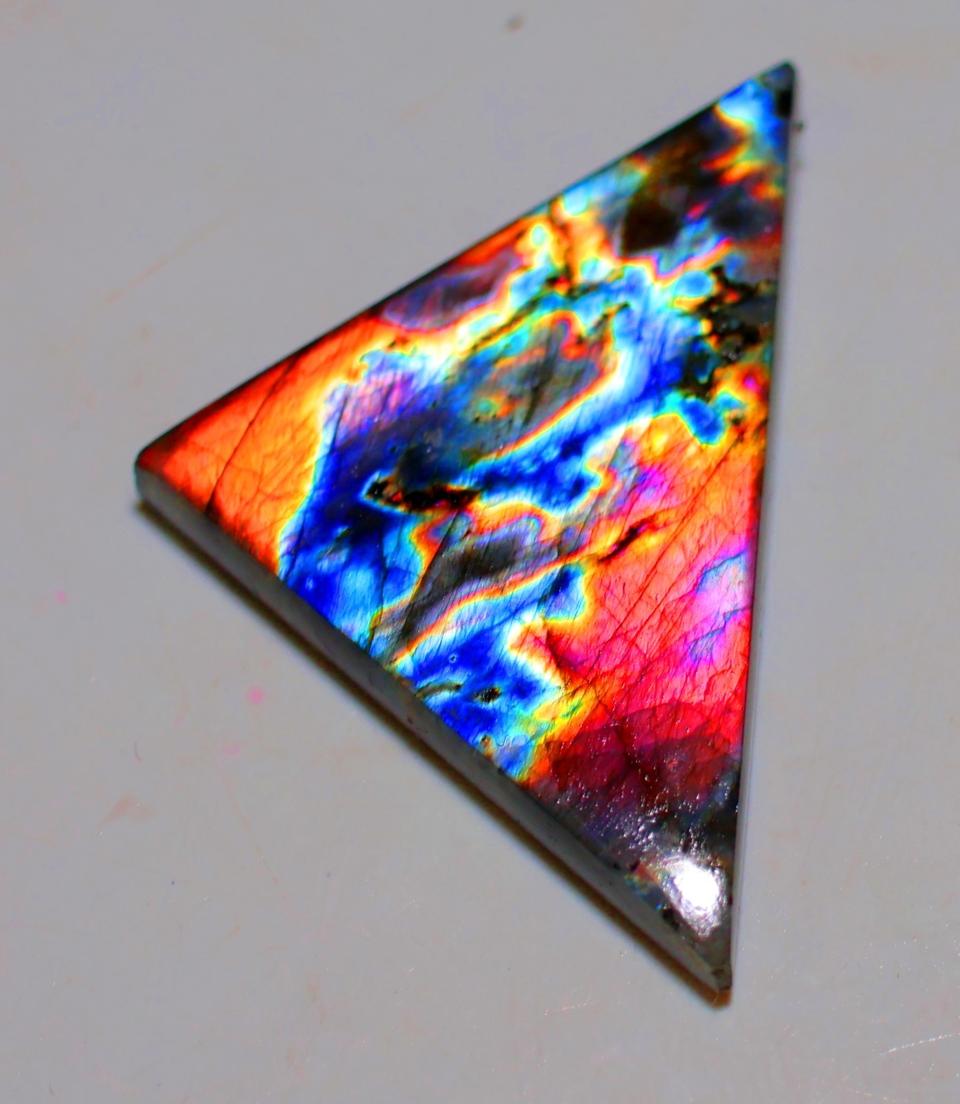 45 Ct 5X43X28 mm Natural Purple Fire Labradorite Fancy Cabochon Gemstone SC-330