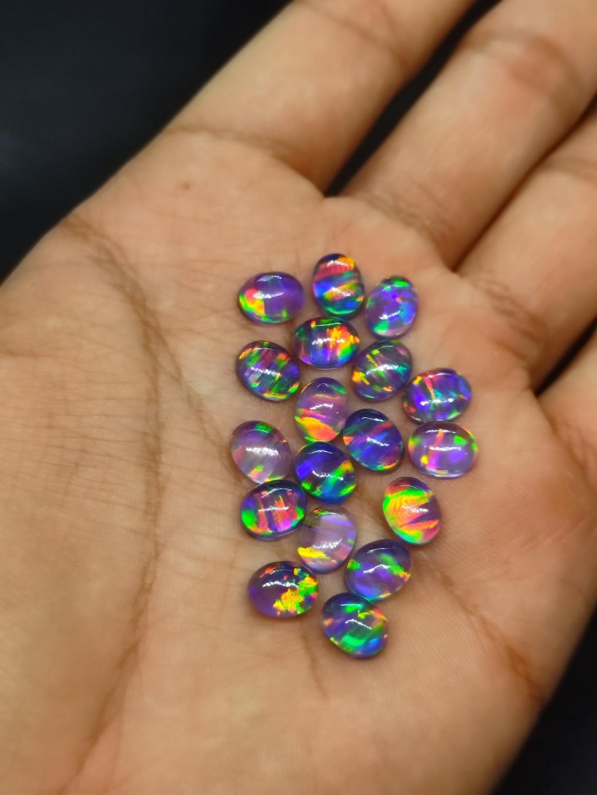 Brilliant Oval Opal & Quartz Fire Doublets – Size as Per Variation