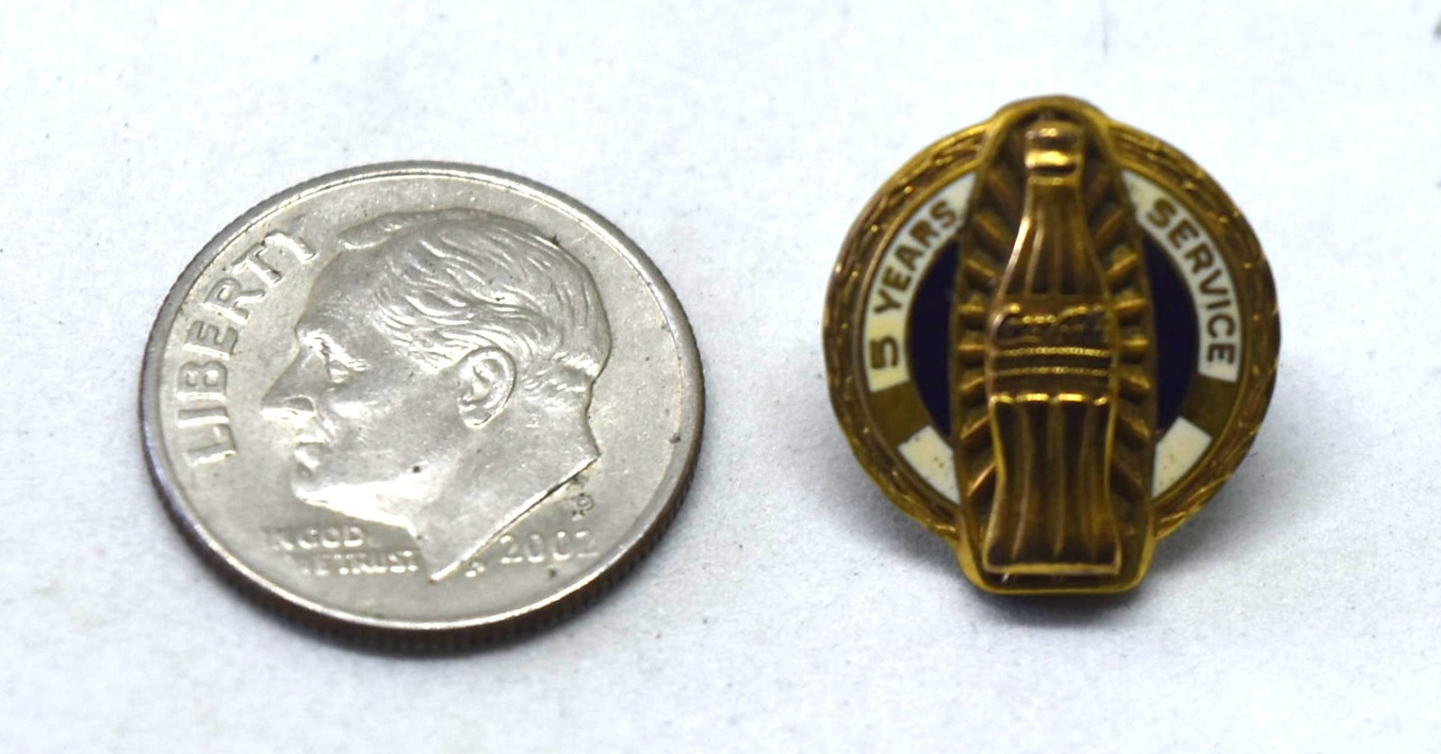 Vintage 10K Gold Coca Cola 5 Years Service Pin