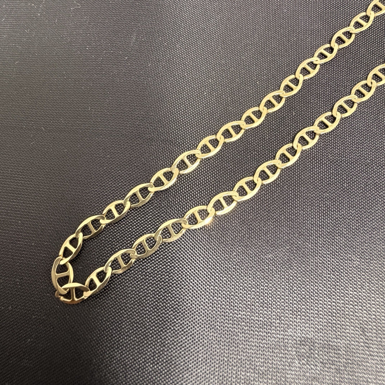 5.06g 10k Anchor Link Yellow Gold Chain Necklace 25.5” Italy ACA 3mm
