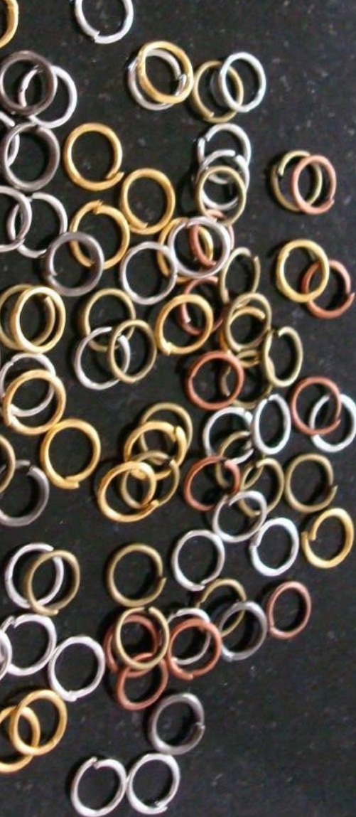 Ump rings 6mm 20 Gauge open 100pcs 6 mixed plated finishes attach charms fpj065