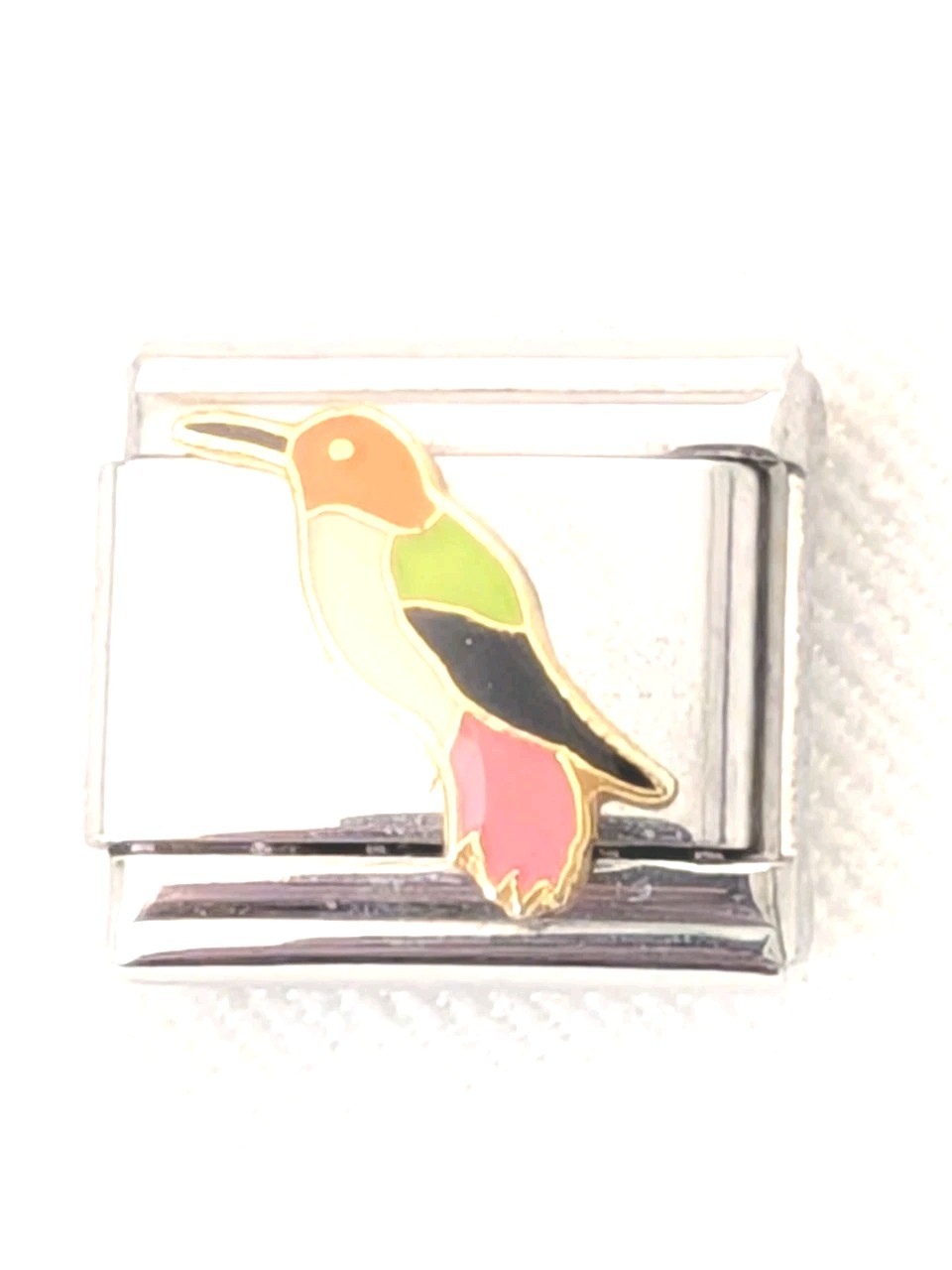 AUTHENTIC Pasante Colorful Parrot Italian Charm Classic 9mm Link E132