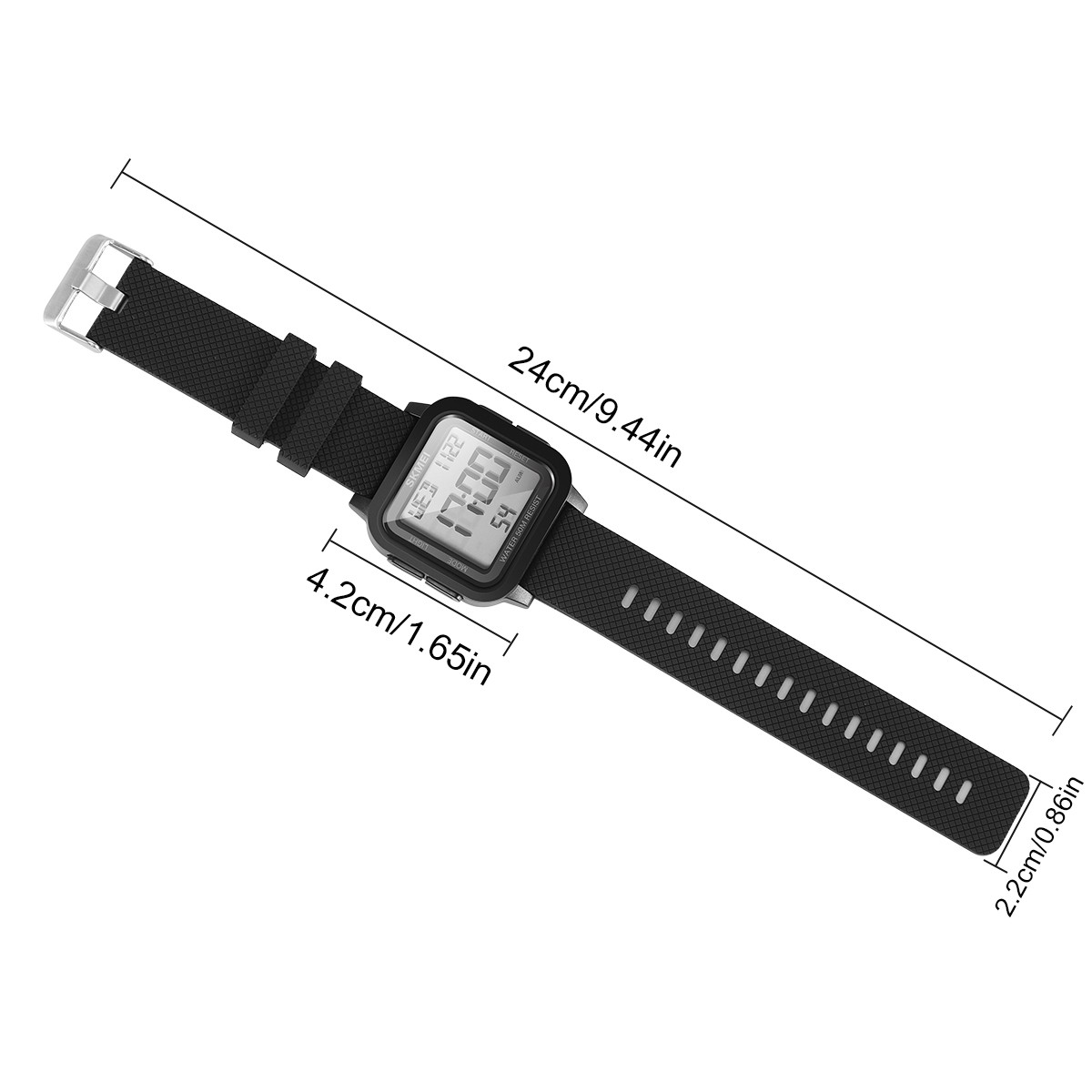 Waterproof Digital Sports Watch Military Tactical LED Backlight Wristwatch Men
