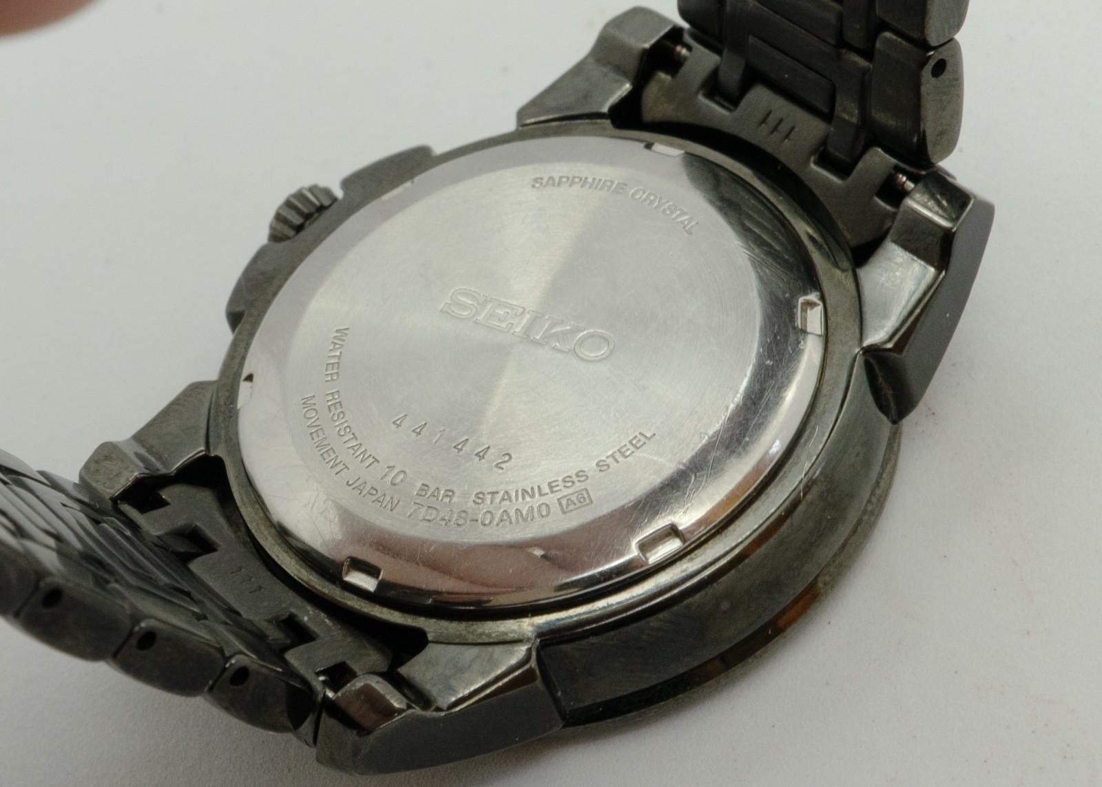 Seiko Premier Kinetic Perpetual Big Date Black Sapphire 7D48-0AM0| New Cap & Kit