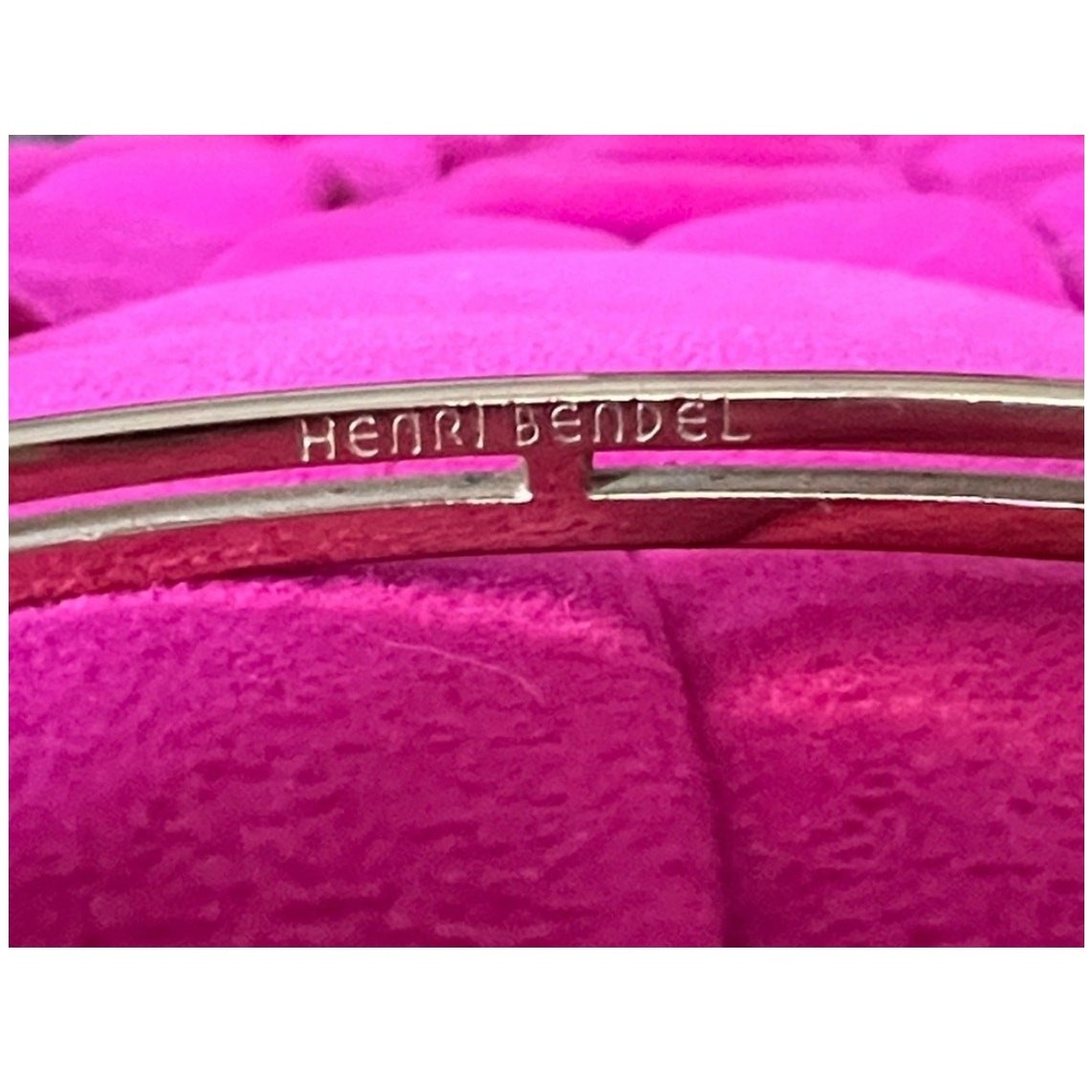 Henri Bendel Double Row Crystal Open Cuff Bracelet EUC