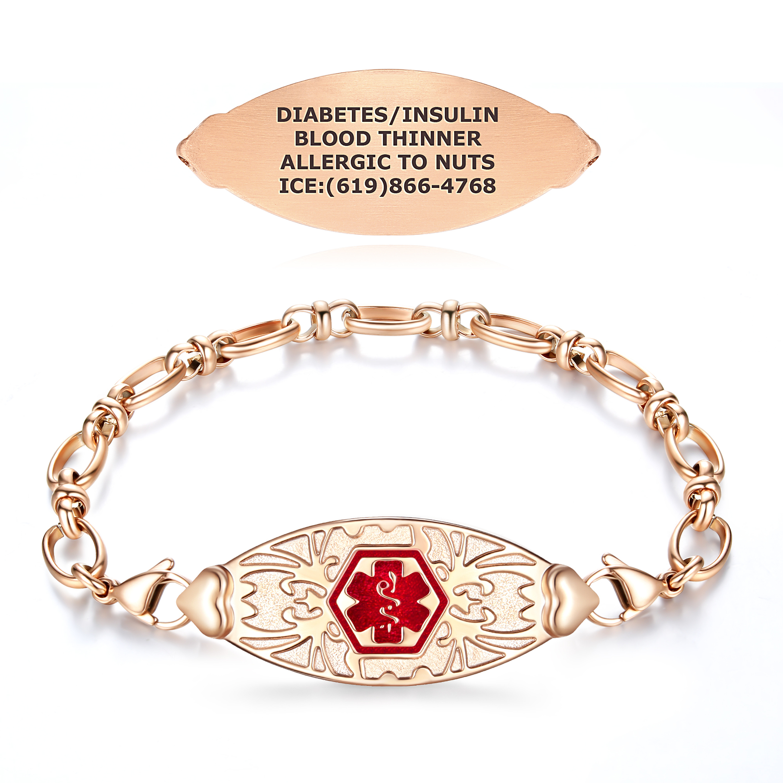 Divoti Custom Engraved Jasmin Medical ID Alert Bracelets for Women – Style