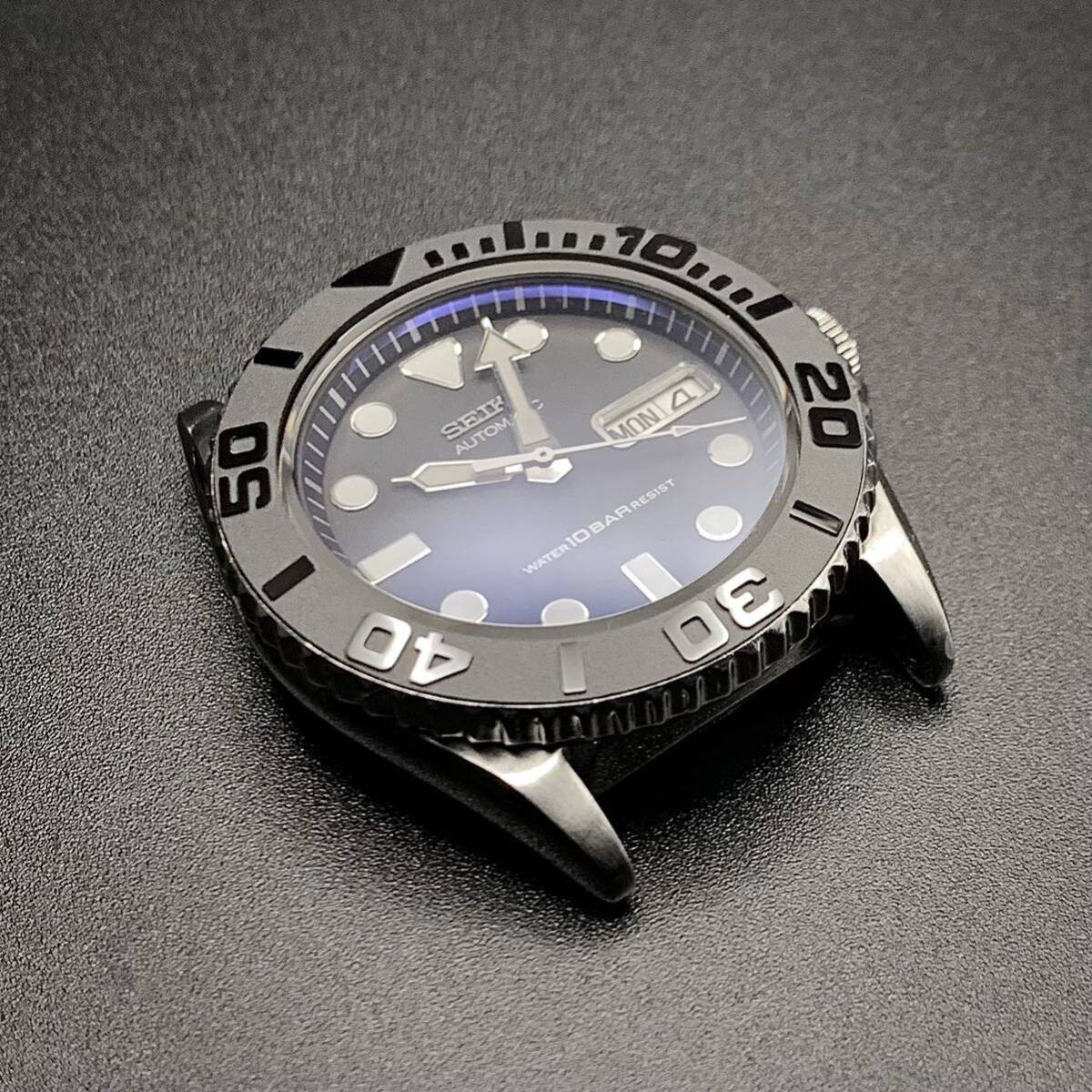 SEIKO 7S26-0040 SKX031 Sapphire Crystal Flat Blue AR MOD Top Mint JAPAN