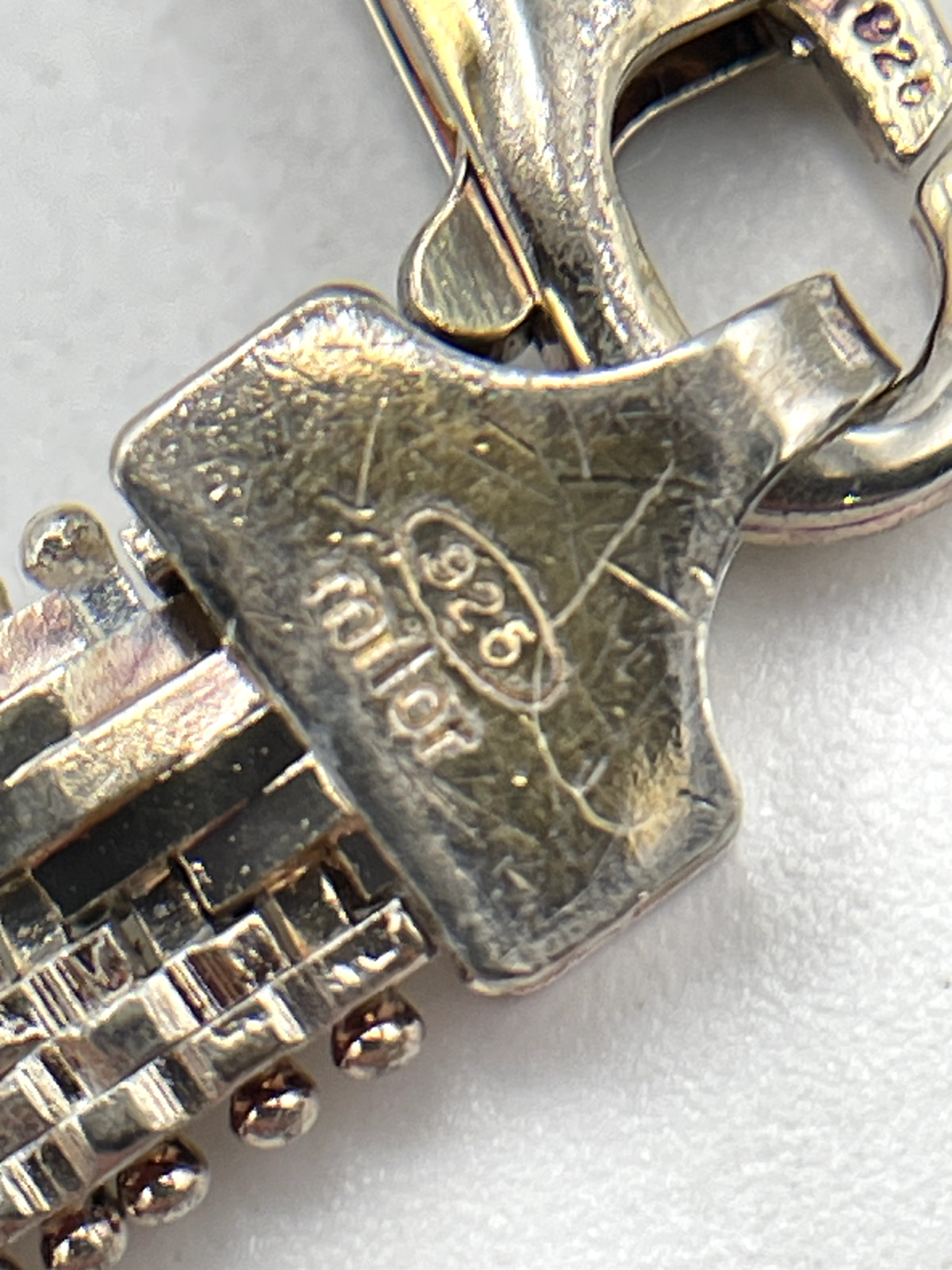 STERLING SILVER 925 MILOR ITALY 7.5″ CHAIN 7 mm Wide BRACELET 15.7g