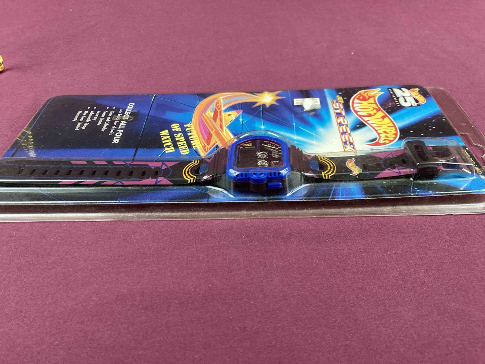 Vintage Hot Wheels 25th Anniversay Digital Wrist Watch Jet Streex Band NIB