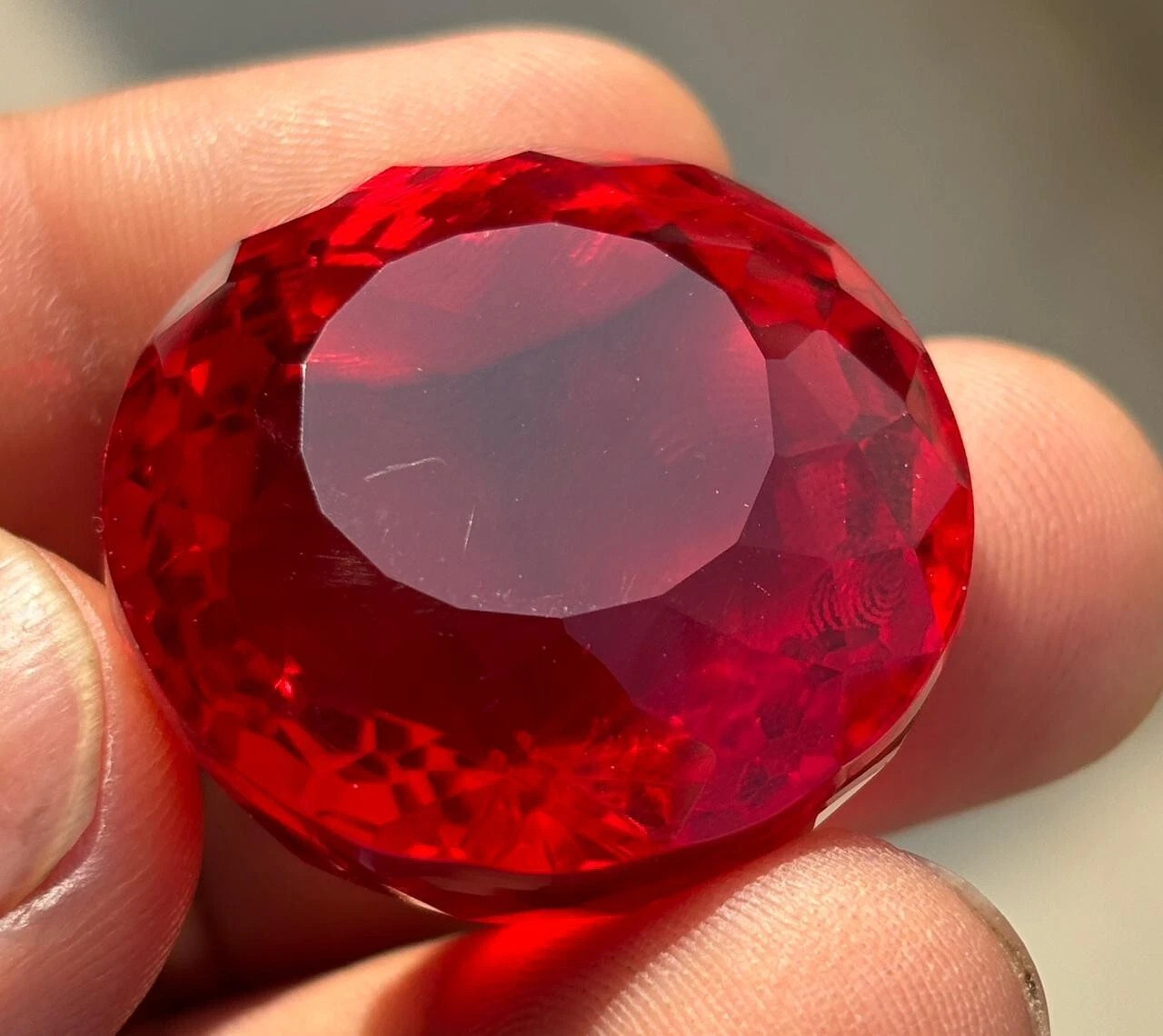 120 Ct+ Natural Red Topaz Round Cut Brazilian GIE Certified Loose Gemstone A+