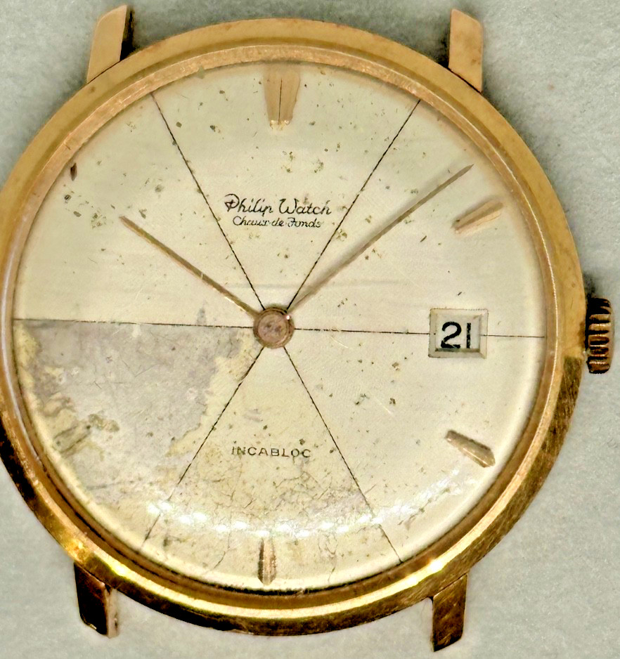 Vintage Philip Watch 18K Solid Gold 750 Mechanical – Cal. ETA – For Restoration