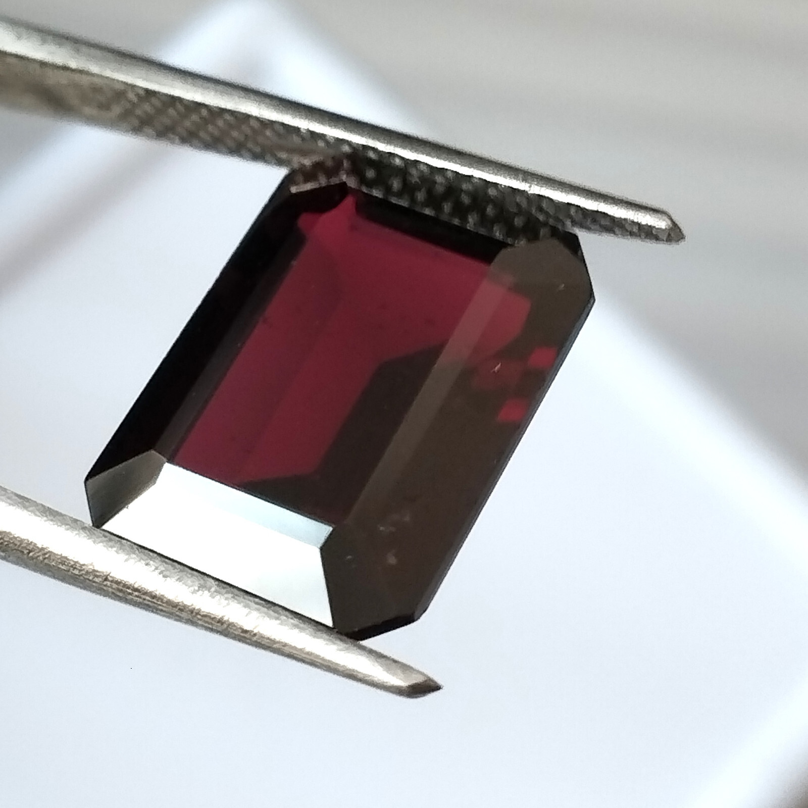 Natural Pink Garnet 14X10 mm Emerald Cut Unheated Faceted Loose Gemstone 9.75 CT