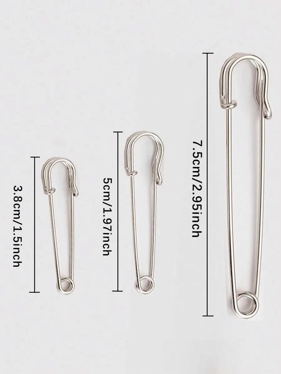 10PCS Heavy-Duty Metal Safety Pins | Brooch Anti-Slip Clothing Repair & Resize