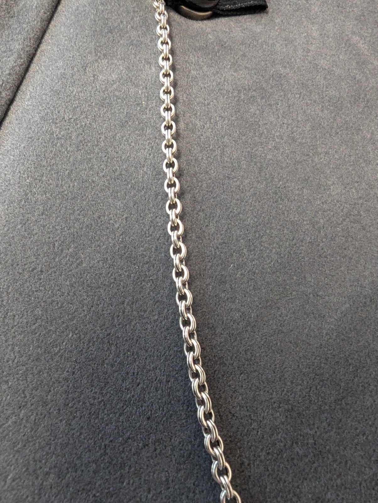 Scott Kay Sterling Silver Blue Stone Spinel? And Diamond Cushion Necklace