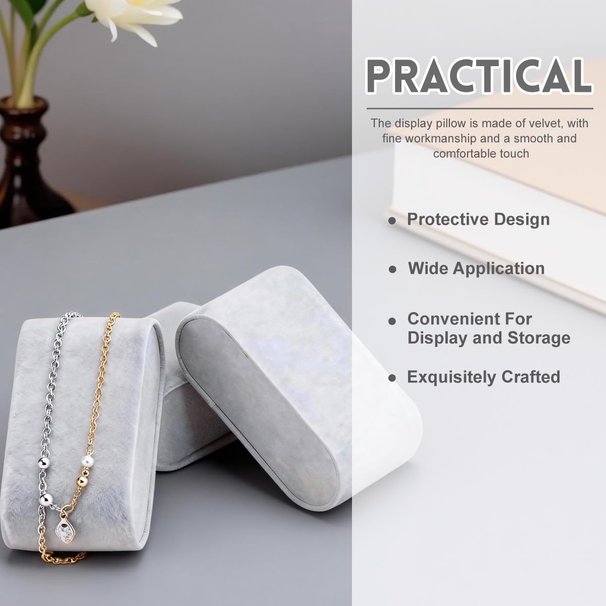 6 Pcs Watch Display Pillows Bracelet Cushions Soft Watch Bracelet Holder Velv…