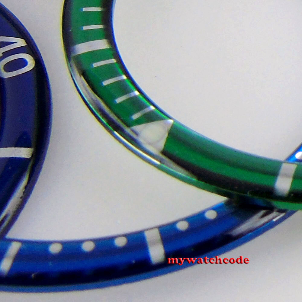 Flat 38MM*31.5MM Silver black blue Round Insert Fit SKX007 SKX009