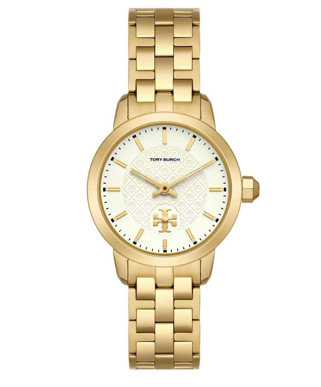 Tory Burch Collins 34mm Quartz White/Gold Dial Gold-Tone Bracelet 30m