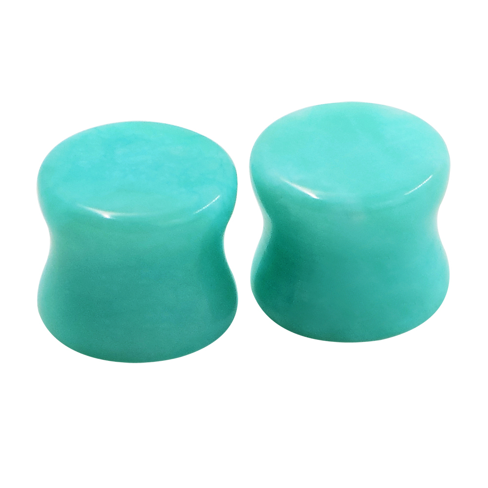 PAIR Ear Flesh Tunnels Plugs Saddle Double Flare Gauges Body Piercing Earrings
