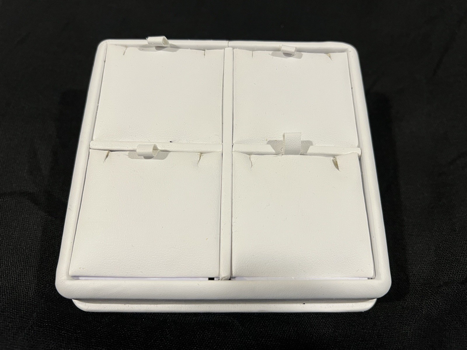 White leather pendant Charm display Tray