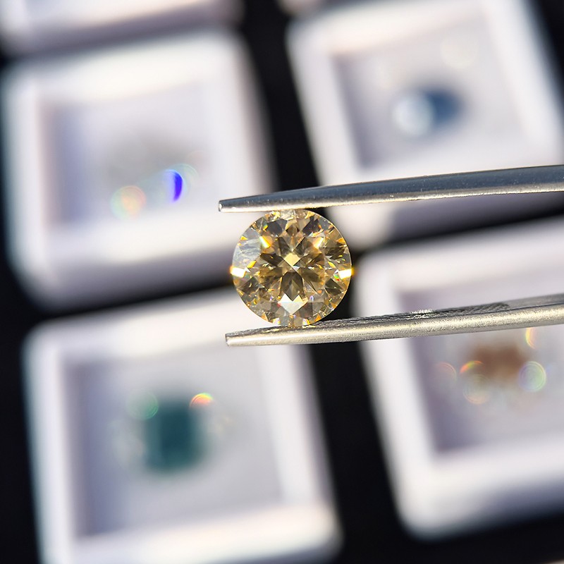 Excellent D Color VVS1 Round Cut Moissanite Loose Gemstones with GRA Certificate