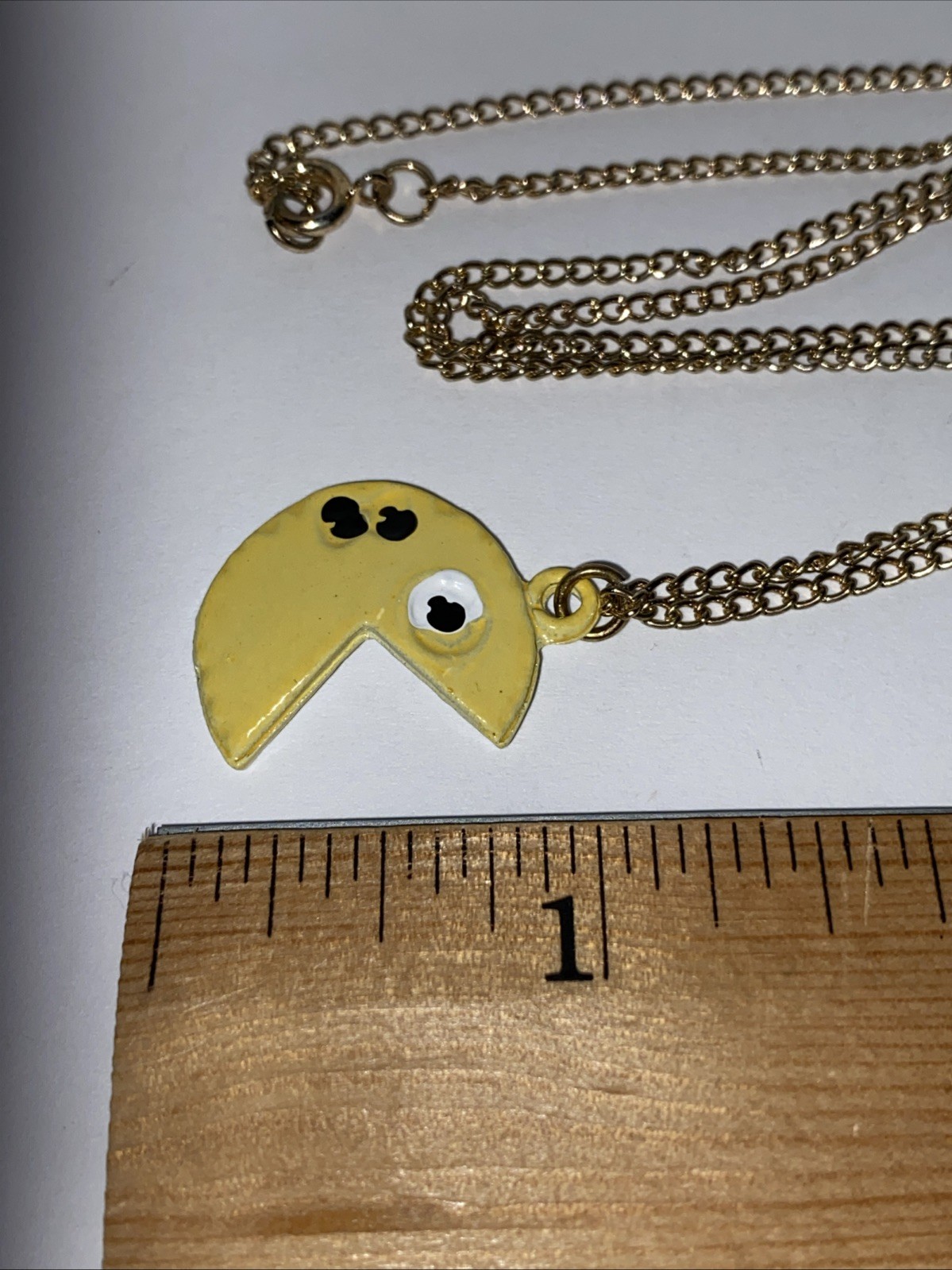 Vintage PAC Man Video Game Necklace