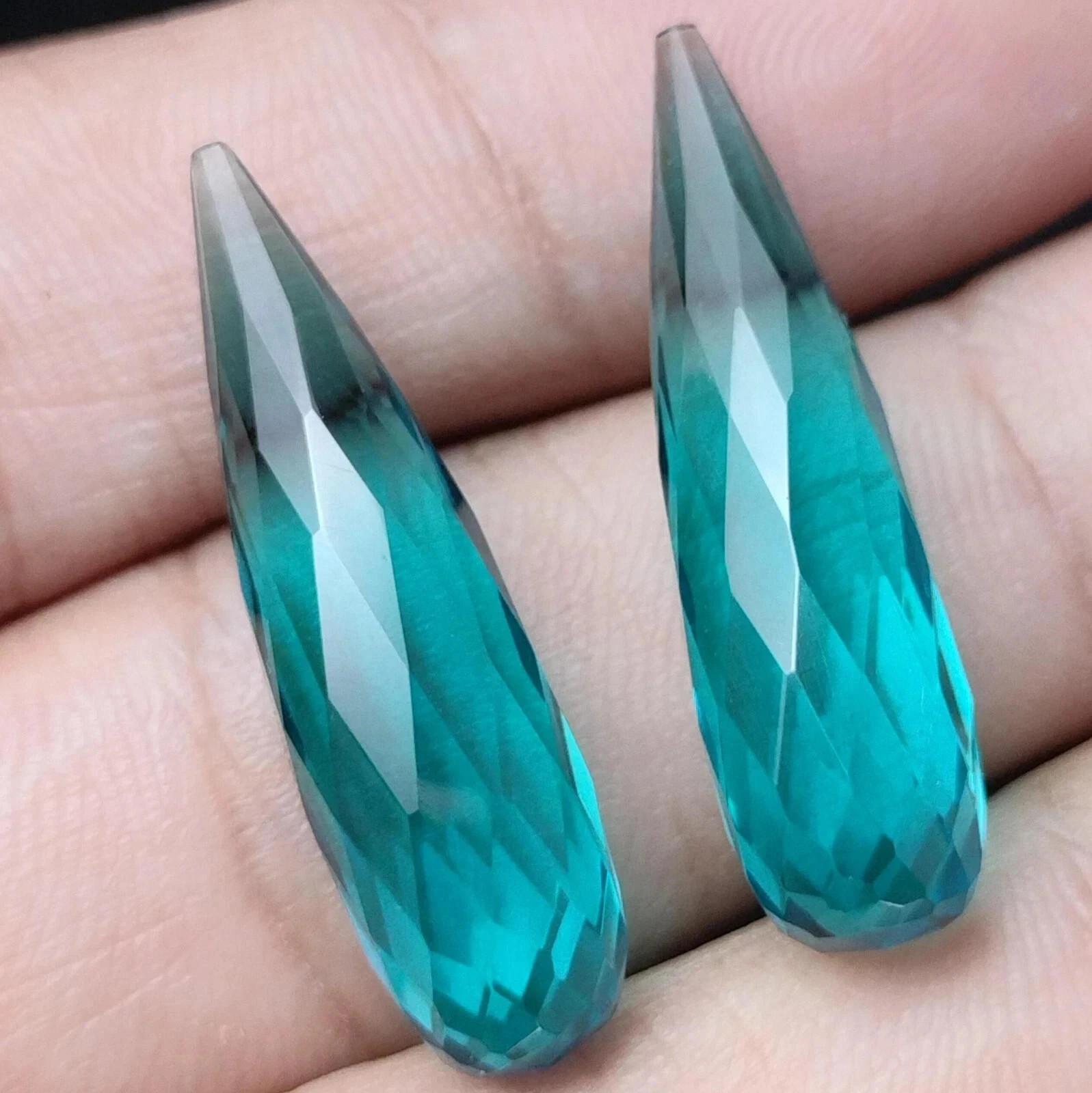 120 Ct 2 pcs GIE Certified Natural Brazilian Blue Topaz Fancy cut Loose Gemstone