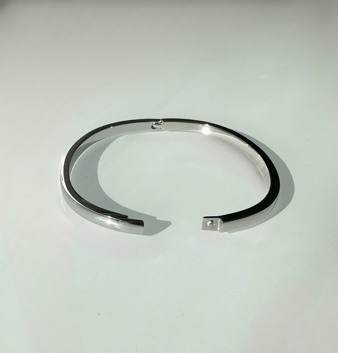 Pack of 2 -(1 Silver + 1 gold) Stainless Steel Plain Tarnish-Free Bangle Size 7