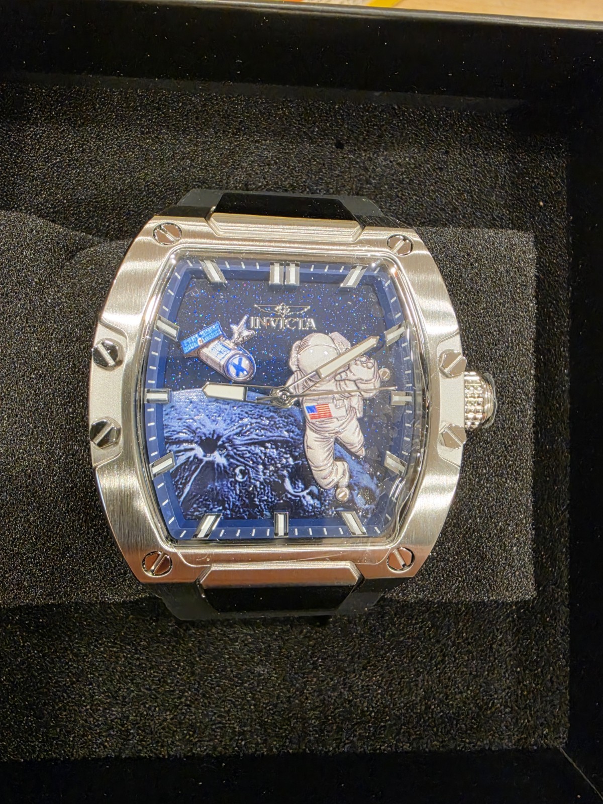 Invicta S1 Rally Moonlander Men’s Watch – 43mm 50643 Blue Glitter Dial New
