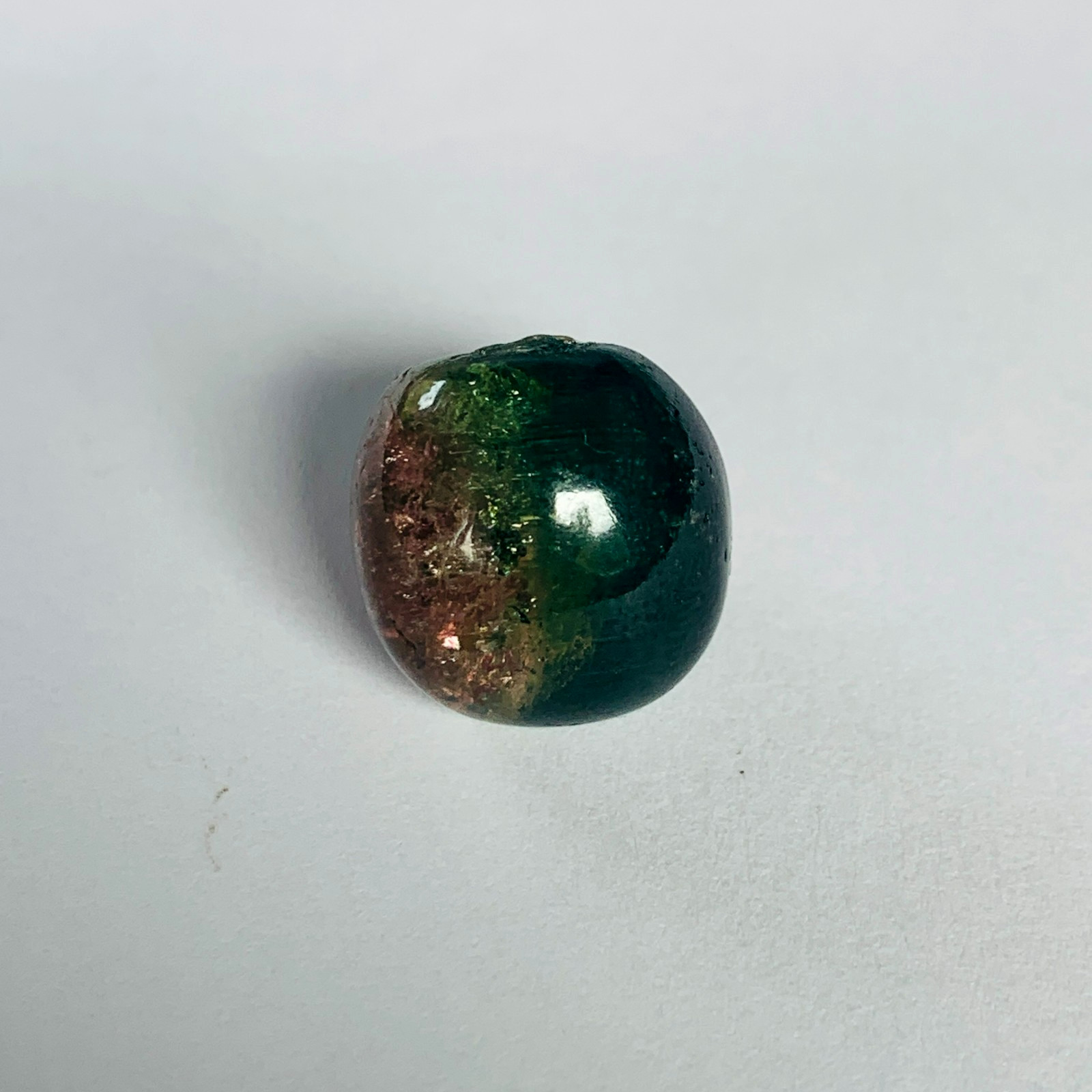 Andy’s Gem Garage Sale – Bi Color Tourmaline Cats eye Rutilated Cab 20.50cts