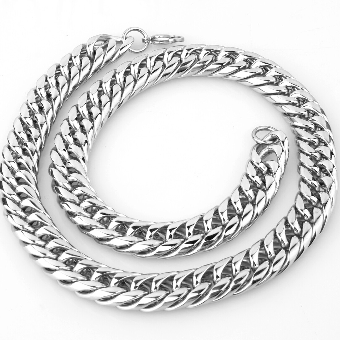 7″-40″ 9/11/13/16/20mm Heavy Cool Stainless Steel Curb Cuban Link Chain Necklace