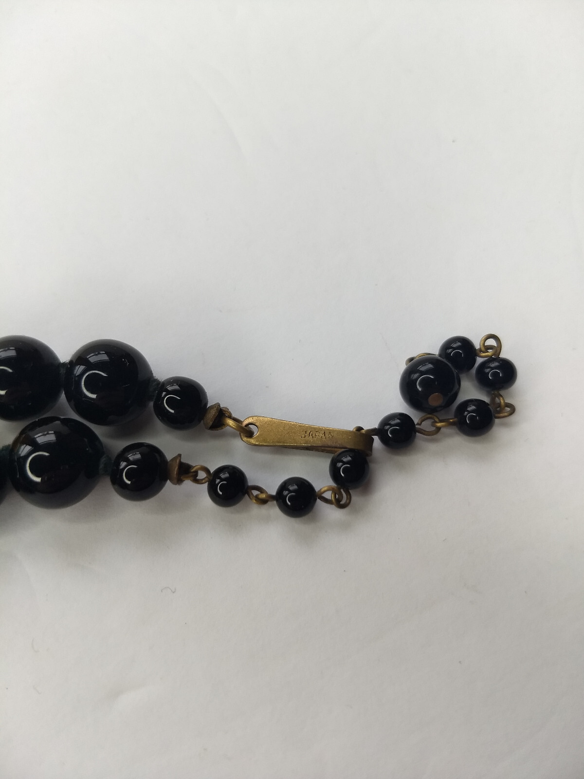 Black Yellow Red Glass Bead Necklace Art to Wear Statement Adjustable length