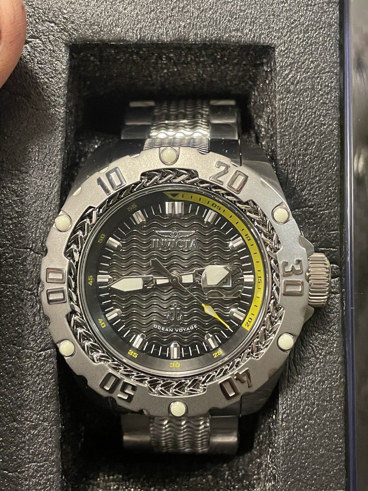 Invicta Men’s Ocean Voyage 52mm Quartz Gray Dial Stainless Steel Bracelet Watch