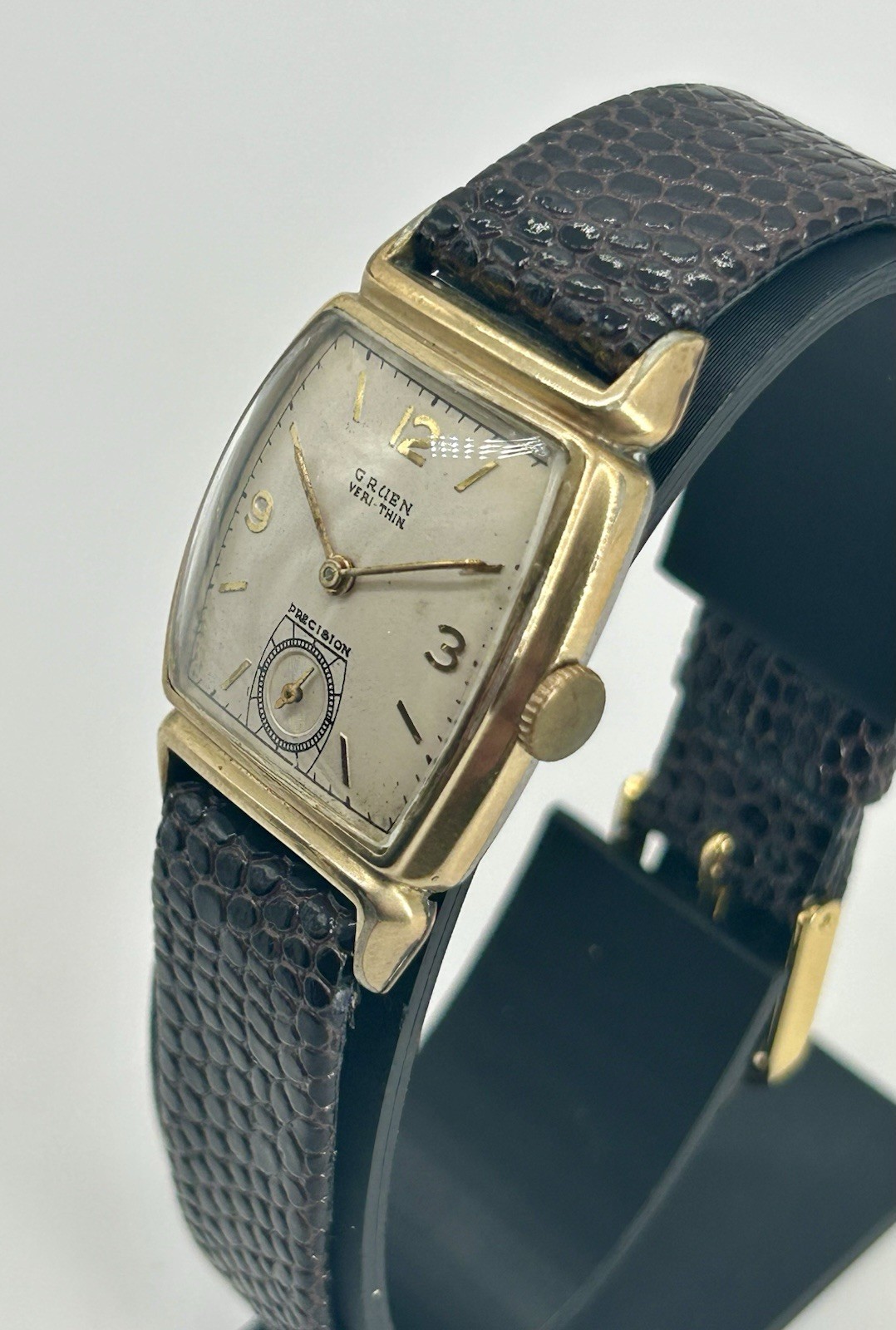Vintage 1941 Gruen Veri-Thin Precision 17J Gold Filled Manual Wind Watch Running