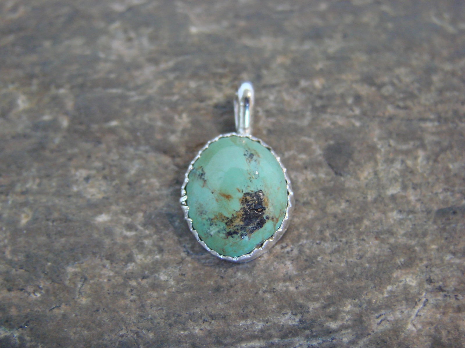 Native American Sterling Silver & Turquoise Pendant – Yazzie