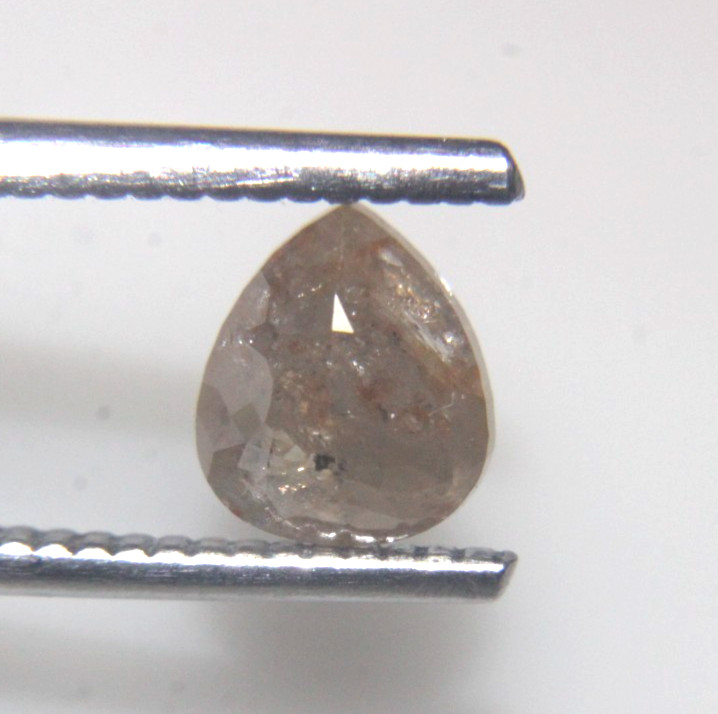 1.23Ct Natural Real Pear Shape Brown Red Color Rose Cut Diamond 7.21×6.22×3.44MM