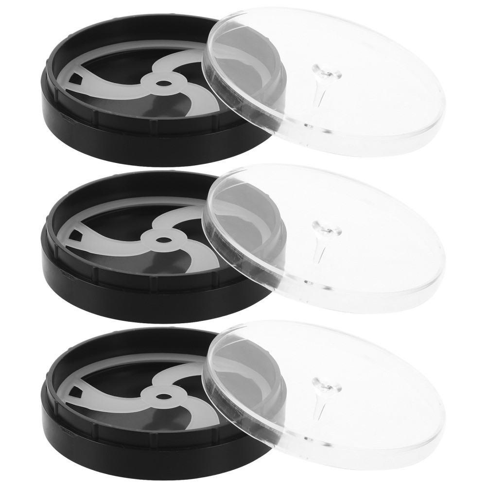 3Pcs Transparent Watch Movement Dust Cover with Shock Absorption for Travel